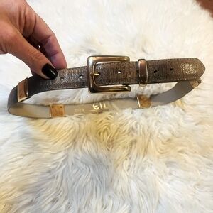 Metallic Studded Leather Belt VTG Pristine